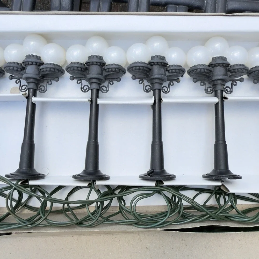 Vtg 90s Kurt Adler 10 Victorian Street Lights Lamp Post Christmas Village